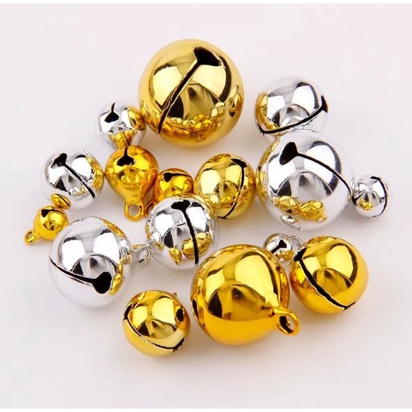 8/10/12/14/16/18/20mm Silver Gold Jingle Bells Pendants Hanging Christmas Tree Ornaments Christmas Decoration DIY(2268L) - Image 3