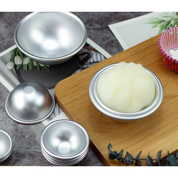 4.5cm Shallow Half Ball Shape Aluminium Hemispherical Cake Mold Egg Tarts Molds Cheese Bread Bakeware Gadget(2269L) - Image 2