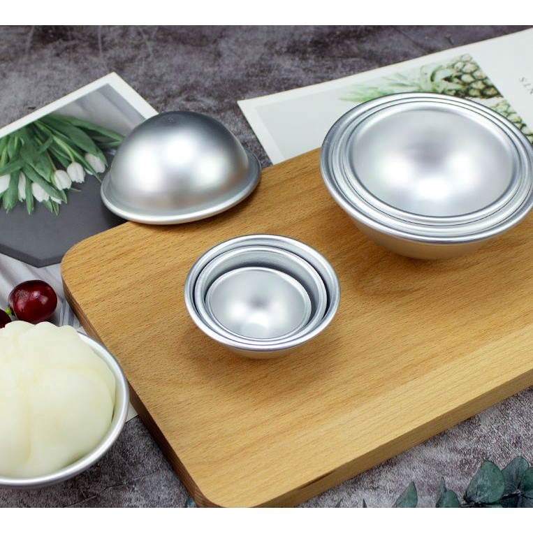 4.5cm Shallow Half Ball Shape Aluminium Hemispherical Cake Mold Egg Tarts Molds Cheese Bread Bakeware Gadget(2269L) - Image 3