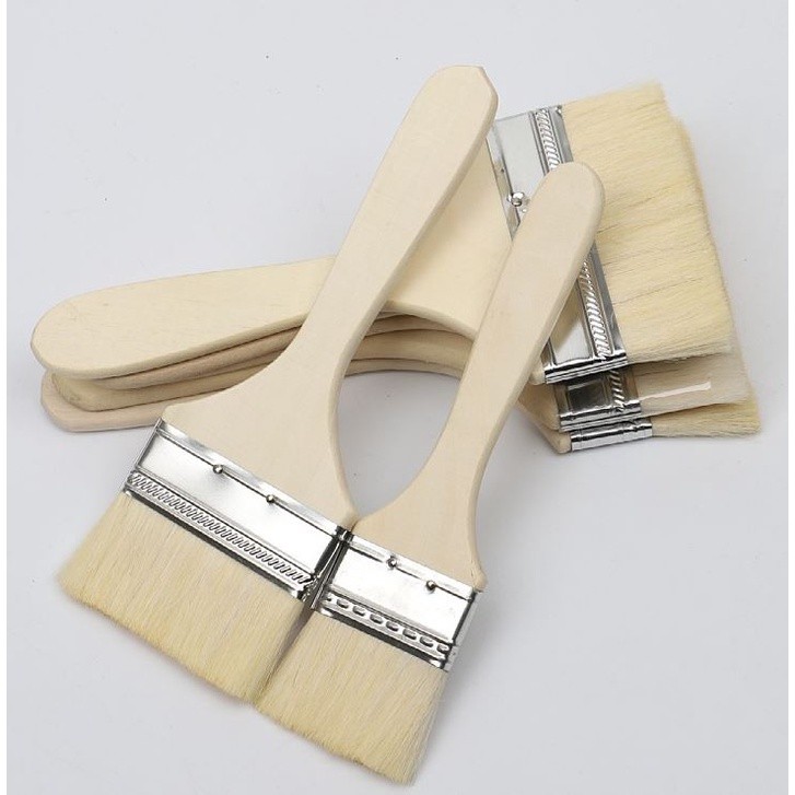 1pc Food Grade Heat Resisting Barbecue Brush Oil Cream BBQ Wool Brush Camping Baking Bakeware Pastry Cooking Tool(2265L)