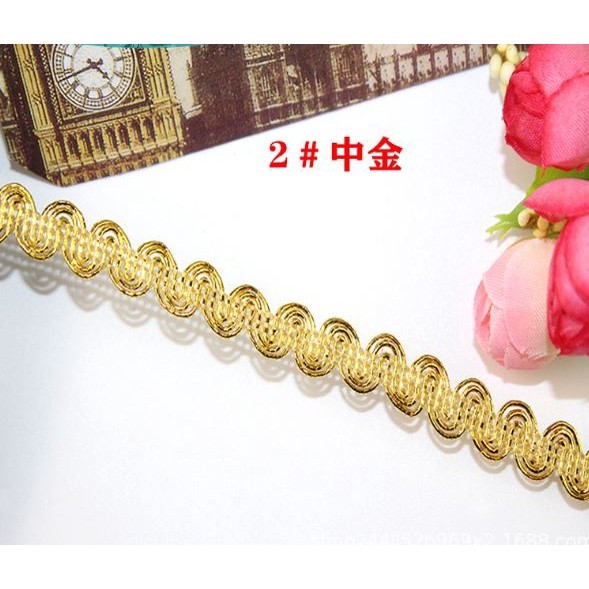 1Yard 9mm S Shaped Lace Trim Ribbon Curve Lace Trimming Clothes Accessories Wedding Craft DIY Sewing Fabric Lace(1546L) - Image 6