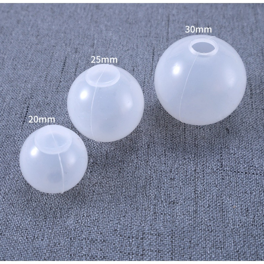 20-100mm Ball Shape Silicone Mold 3D Planet Ball Epoxy Resin Mould for DIY Epoxy Resin Pendants Crafts 高透球体(2280L) - Image 9