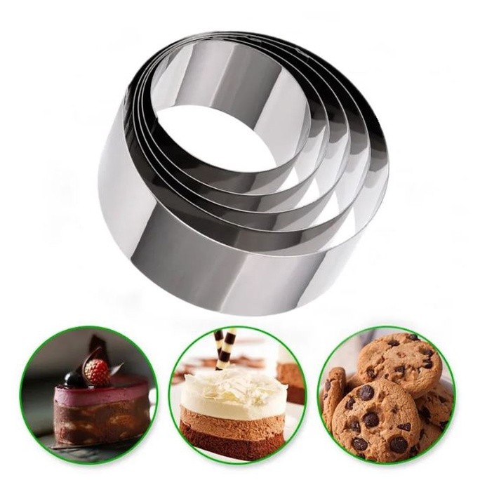 4/6/8/9/10inch Cake Ring Mold Round Shape Stainless Steel Reusable DIY Baking Tool Mousse Circle Kitchen Access (2285L)