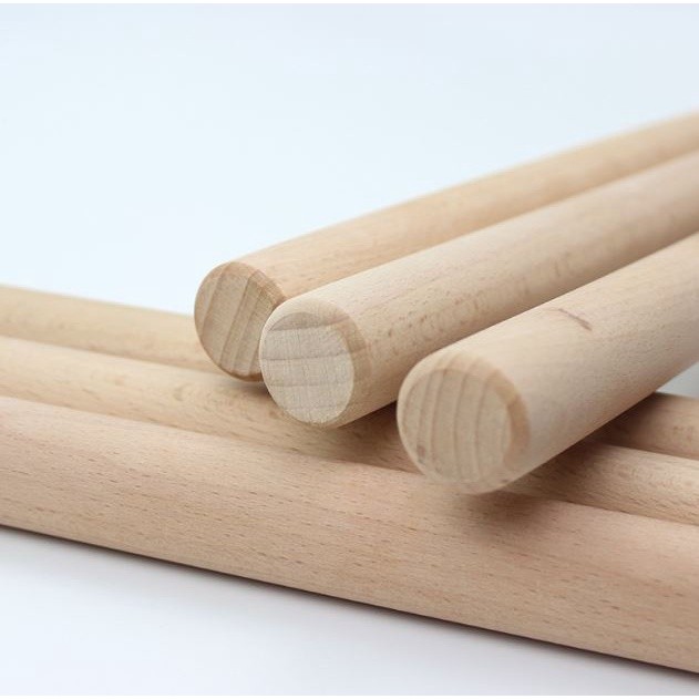 24/29/40cm Natural Beech Rolling Pin Solid Wood Size Noodle Stick Household Dumpling Skin Rolling Pin (2287L) - Image 5