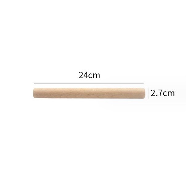 24/29/40cm Natural Beech Rolling Pin Solid Wood Size Noodle Stick Household Dumpling Skin Rolling Pin (2287L) - Image 8