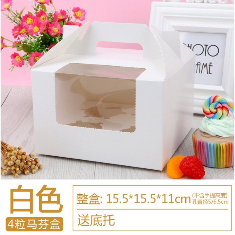 2/4/6/12grids cupcake muffin box folding portable cup cake box window glass paper mousse cake box(1008L) - Image 14