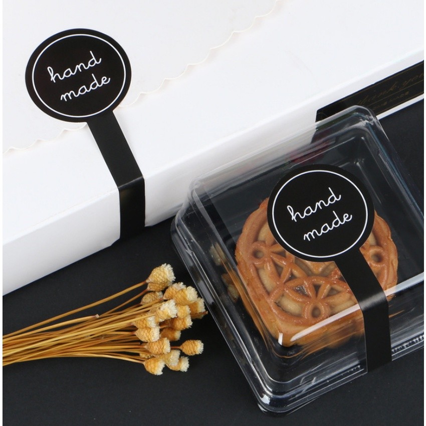 Handmade Food Labels Self-adhesive Kraft Retro Paper Mooncake Food Sealing Bottle Label Jam 不干胶封口贴自粘贴(165L) - Image 5