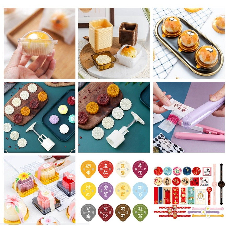 Handmade Food Labels Self-adhesive Kraft Retro Paper Mooncake Food Sealing Bottle Label Jam 不干胶封口贴自粘贴(165L) - Image 8