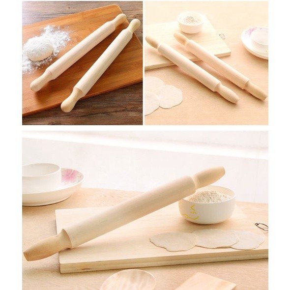 Wooden Rolling Pin Pizza Bread Dough Roller Cooking Baking Tools Fondant Cake Decor Rolling Stick Kitchen Access(2288L) - Image 3