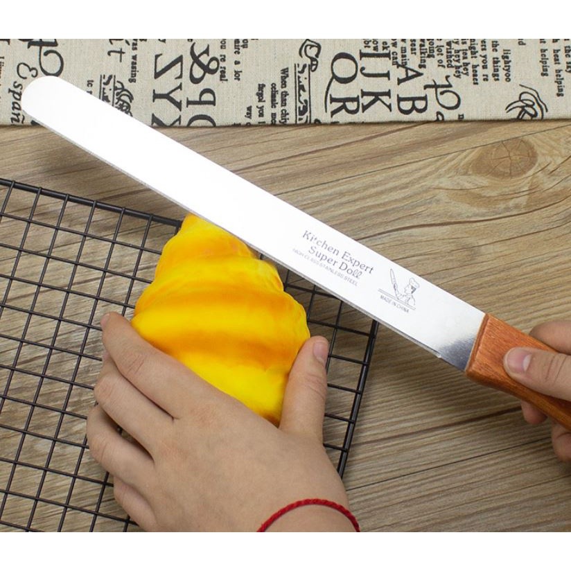 8/10 inch Stainless Steel Serrated Bread Knife Natural Wooden Handle Toast Slicing Knives Diy Home Kitchen Pastry(2291L) - Image 2