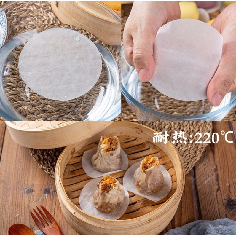50pcs Round Patty Paper Non Stick Wax Paper Sheets Parchment Paper for Burger Round Shape Leak Proof Paper Film (1494L)