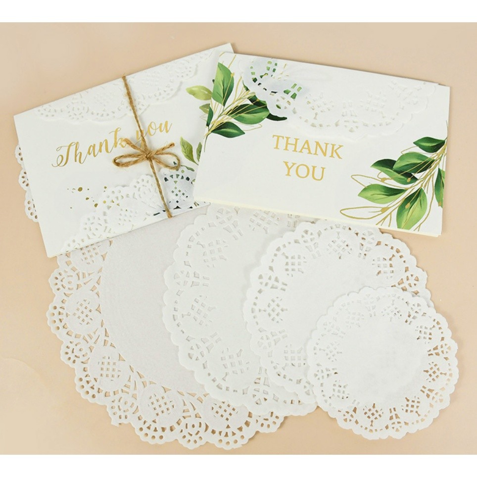 1 Set Of Round/Ellipse Cake Flower Base Paper Baking Oil-Absorbent Paper Lace Paper Fried Dessert Paper(1272L) - Image 7