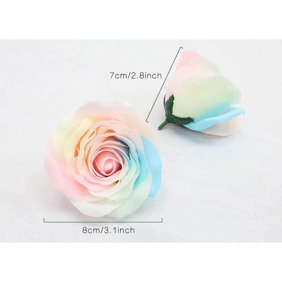1pc 8cm Rose Soap Floral Gift Flower Petal Valentine'S Day Hotel Decor Party Colorful Emulation Beautiful (585L) - Image 3