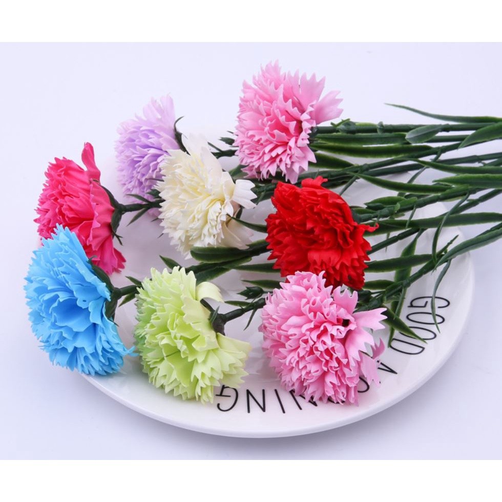 50pc/box Soap 5 layer Carnation Flowers Mother's Day Gift Artificial Flower Decoration Home Wedding Party Decor (645L) - Image 3