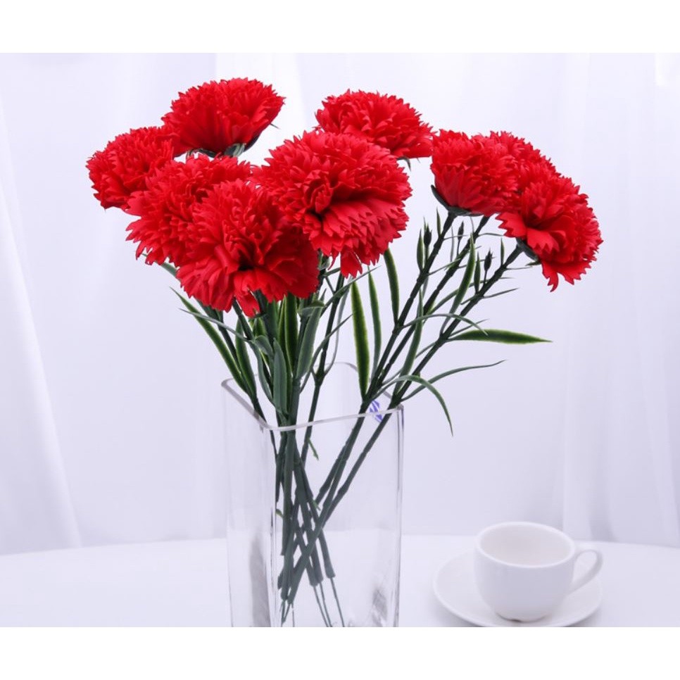 1pc Soap 5 layer Carnation Flowers Mother's Day Gift Artificial Flower Decoration Home Wedding Party Decor (643L) - Image 3