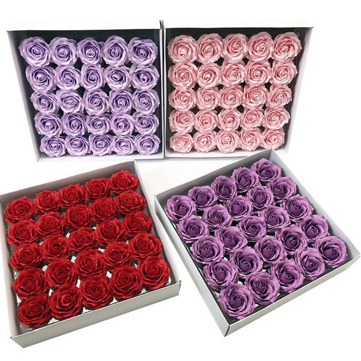 1Pc 6 Layer 7cm Soap Rose Artificial Flower Wedding Home Furnishings High Quality Superior Flower Valentine's Day(582L) - Image 8