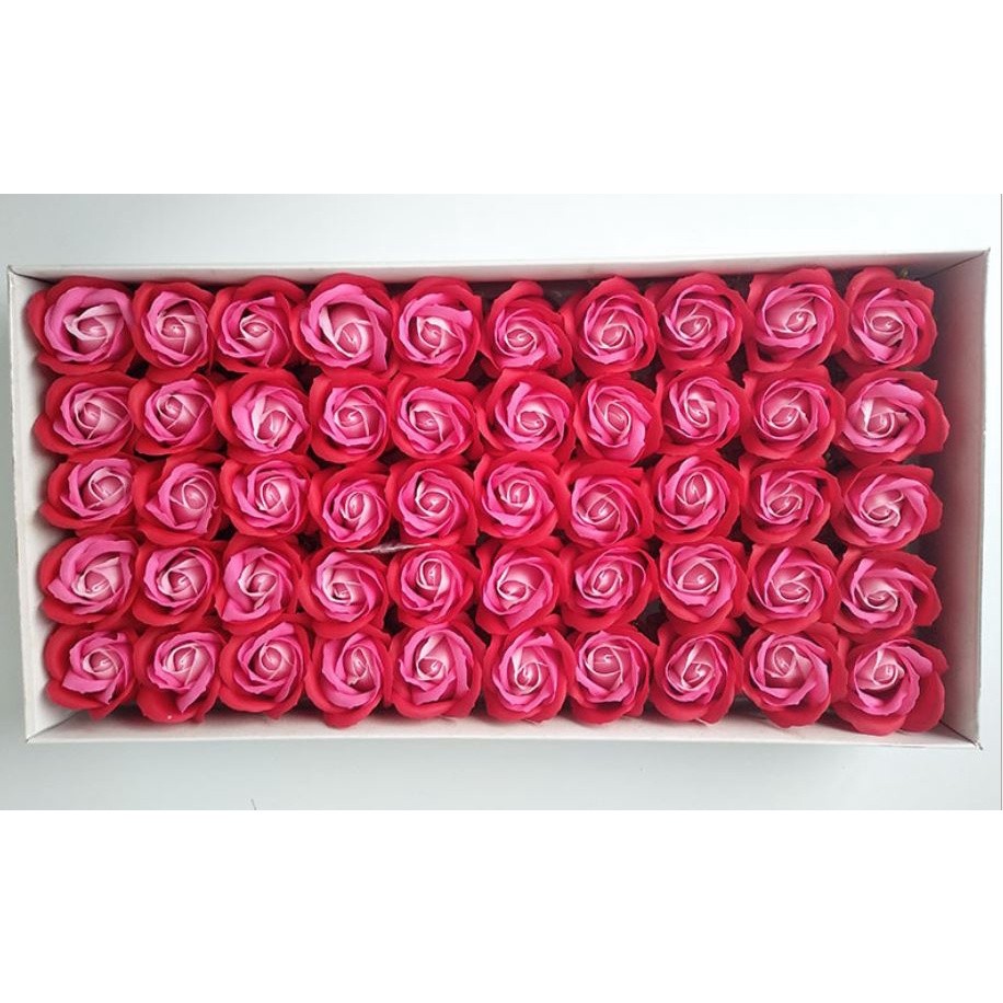 Diameter 4.5cm three layer soap flower rose tricolor overlay Christmas Valentine's Day gift bouquet DIY (649L) - Image 9