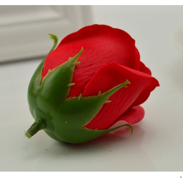 1pc 3 layer 5cm Red Rose Soap Flower Romantic Wedding Party Gift Handmade Flower (583L) - Image 3