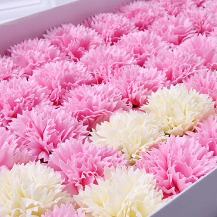1pc Soap 6 layer Carnation Flowers Mother's Day Gift Artificial Flower Decoration Home Wedding Party Decor (1216L)