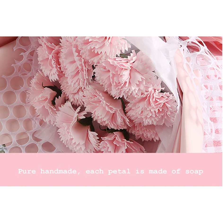 1pc Soap 6 layer Carnation Flowers Mother's Day Gift Artificial Flower Decoration Home Wedding Party Decor (1216L) - Image 4
