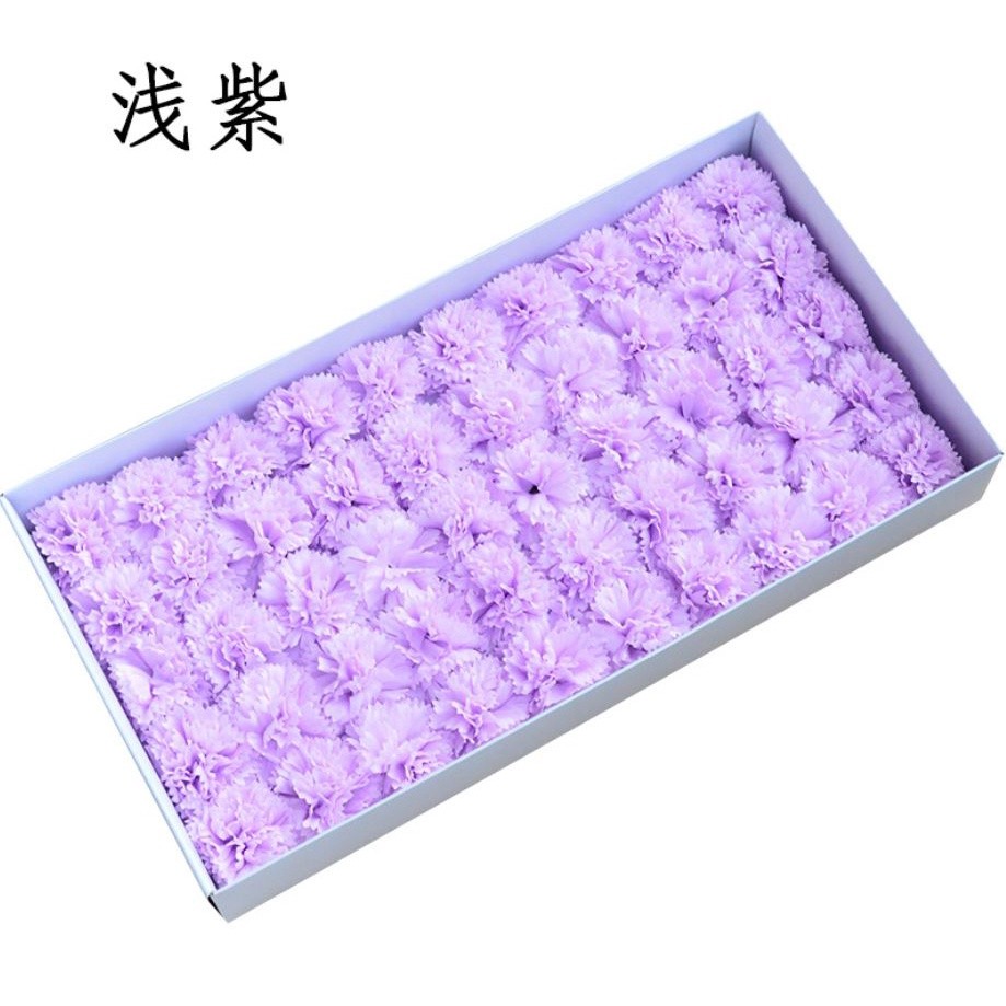 50pc/box Soap 5 layer Carnation Flowers Mother's Day Gift Artificial Flower Decoration Home Wedding Party Decor (645L) - Image 11