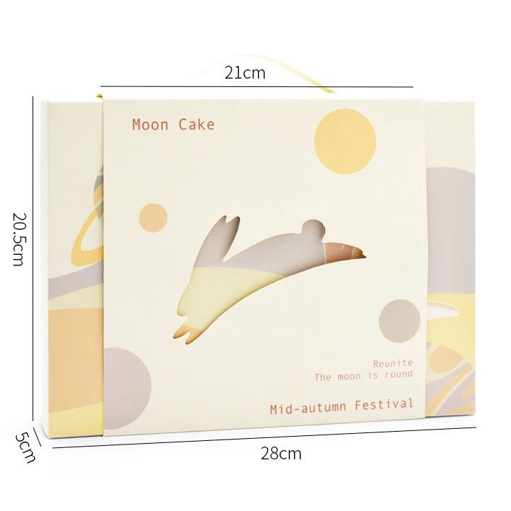 Mooncake Boxes Cookies Cake Candy For Birthday Wedding Party Festival Paper Packaging With Handbag(1437L) - Image 2