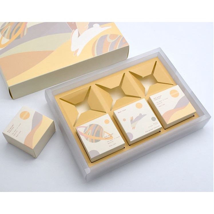 Mooncake Boxes Cookies Cake Candy For Birthday Wedding Party Festival Paper Packaging With Handbag(1437L) - Image 9