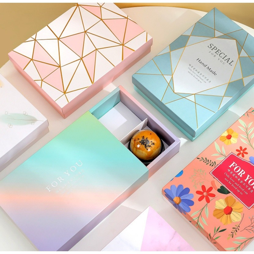 Rabbit Mooncake Boxes Cookies Cake Candy Plastic Bag For Birthday Wedding Party Festival Paper Packaging(1438L)