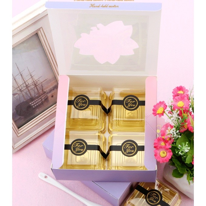 Rabbit Mooncake Boxes Cookies Cake Candy Plastic Bag For Birthday Wedding Party Festival Paper Packaging(1438L) - Image 2