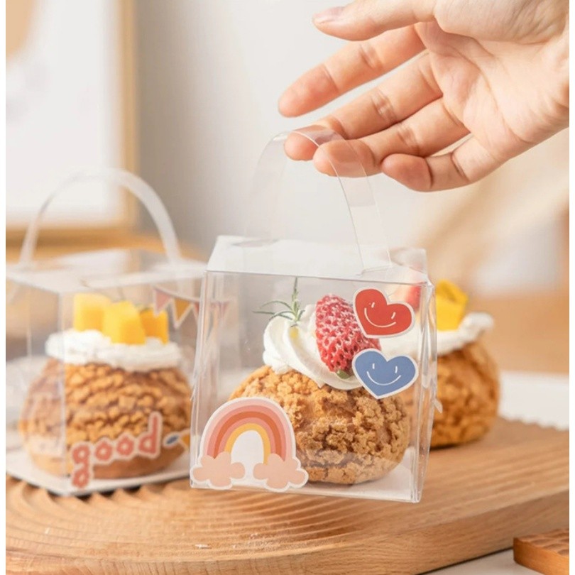2/4/5/6/8inch Cake Boxe Clear Plastic Packaging Box Transparent Dessert Cupcake Packaging Container Wedding Party(1434L) - Image 6