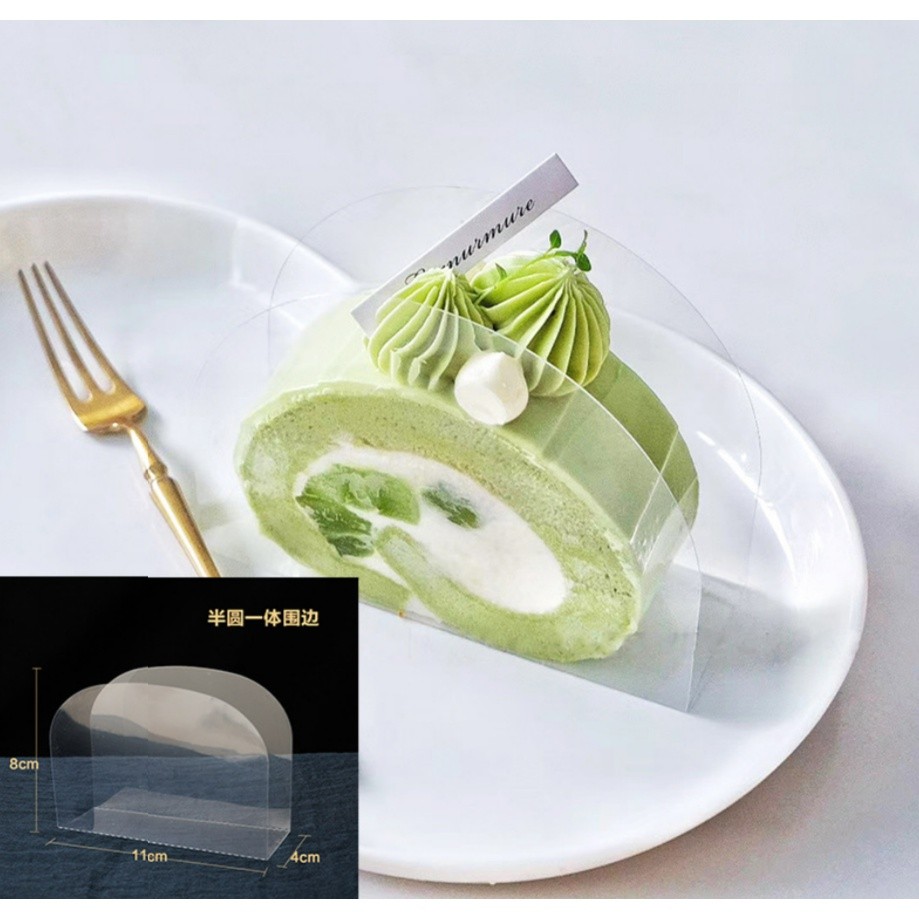 1pc Triangular Plastic Cake Holder Mousse Cake Container Clear PVC Sandwich Food Packaging Pad 切块蛋糕三角围边(2323L) - Image 13