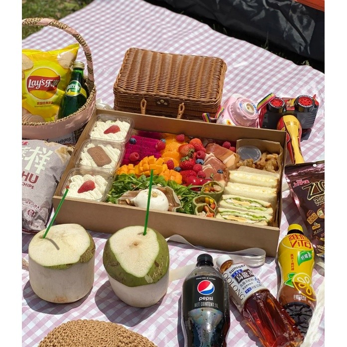 Kraft Paper Afternoon tea picnic box spring outing food tiramisu box bento packing box Christmas Gift Boxes牛皮纸打包盒(2333L) - Image 6
