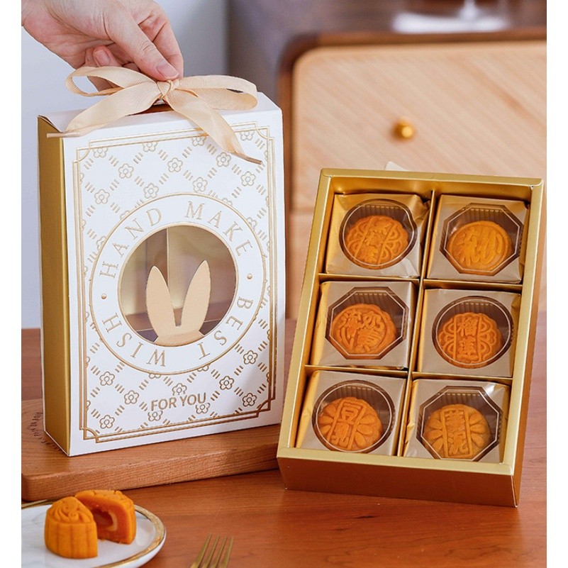 StoBag 1pc Mooncake Box Packaging with Window Mid-Autumn Pineapple Cake Egg Yolk Festival Baking Kid Party 月饼礼盒(2334L) - Image 5