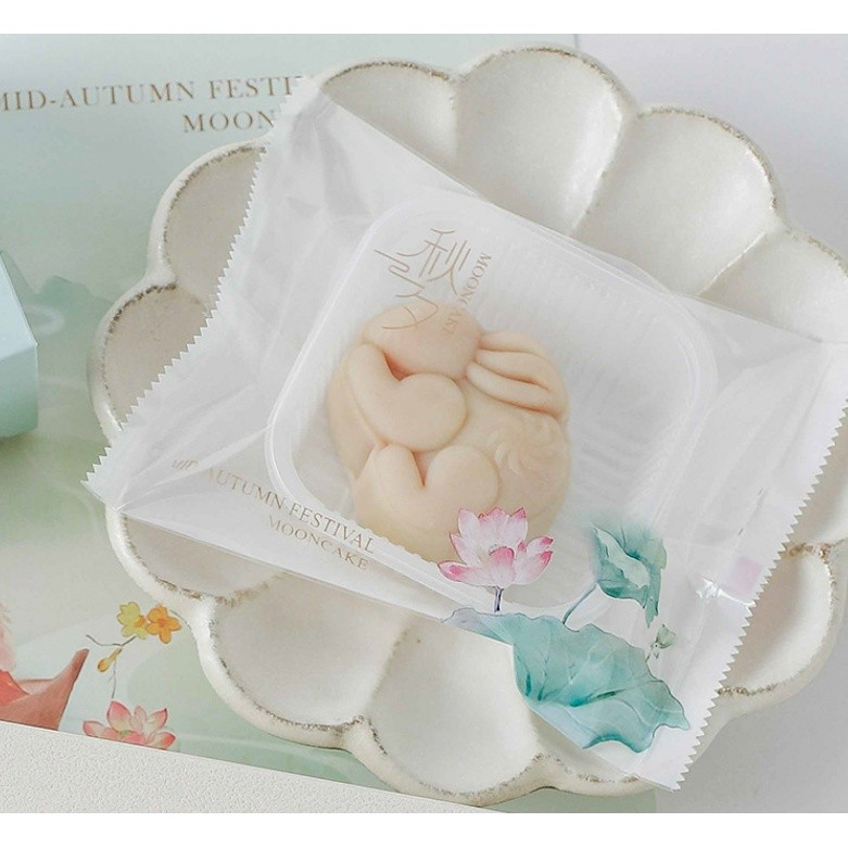 100pcs Mid-Autumn Festival Mooncake Bag For Pastry Cake Baking Egg Yolk Crisp Packaging Tray Gift 月饼包装袋(2335L) - Image 2