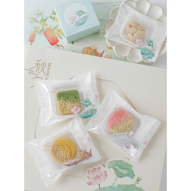 100pcs Mid-Autumn Festival Mooncake Bag For Pastry Cake Baking Egg Yolk Crisp Packaging Tray Gift 月饼包装袋(2335L) - Image 4