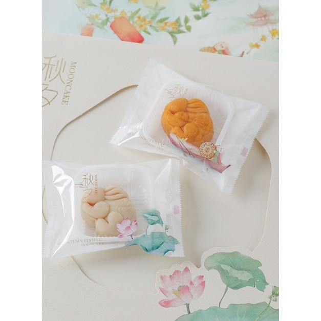 100pcs Mid-Autumn Festival Mooncake Bag For Pastry Cake Baking Egg Yolk Crisp Packaging Tray Gift 月饼包装袋(2335L) - Image 5