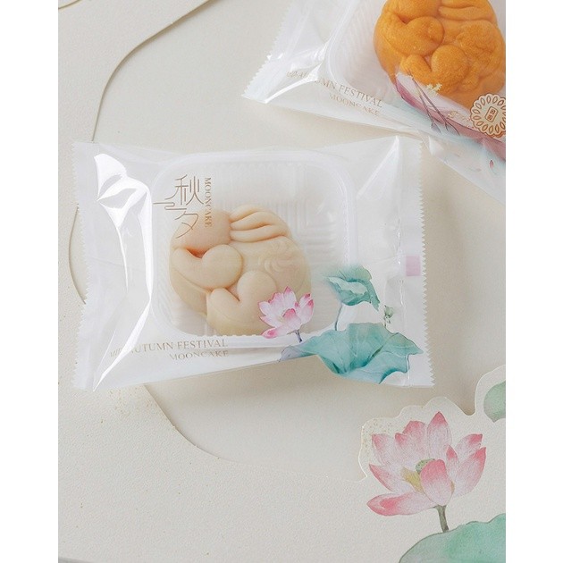 100pcs Mid-Autumn Festival Mooncake Bag For Pastry Cake Baking Egg Yolk Crisp Packaging Tray Gift 月饼包装袋(2335L) - Image 6