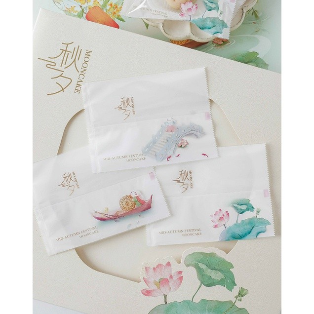 100pcs Mid-Autumn Festival Mooncake Bag For Pastry Cake Baking Egg Yolk Crisp Packaging Tray Gift 月饼包装袋(2335L) - Image 7