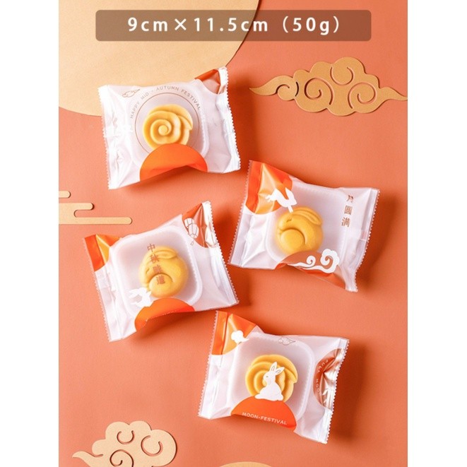 100Pcs Cake Packaging Wrapper For Moon Rabbit Baking Point Food Bag DIY Plastic Clear Gift Bag 中秋流心月饼包装袋(2229L) - Image 13