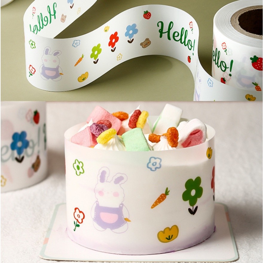 8cm Safe Acetate Roll Cake Collar Transparent Mousse Cake Surround Film for Chocolate Mousse Cake Decoration蛋糕围边(2340L) - Image 2