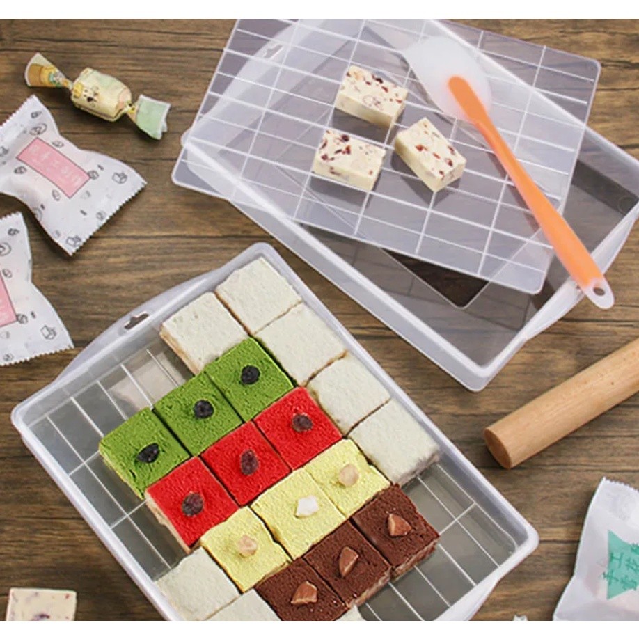 Nougat Dish Tools Set Handmade Snowflake Crisp Making Cutting Mold Plate Non-Stick Baking Diy Kitchen 雪花酥模具(2734L)