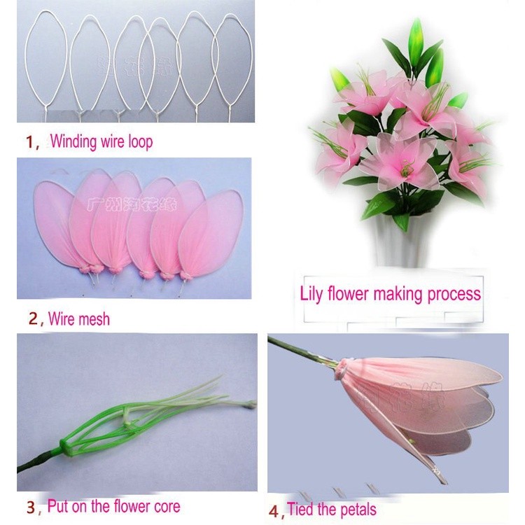 10pcs/pack Flower Garland Green Wire rod wrapped rod Paper rattan materials special soft wire (281L) - Image 6