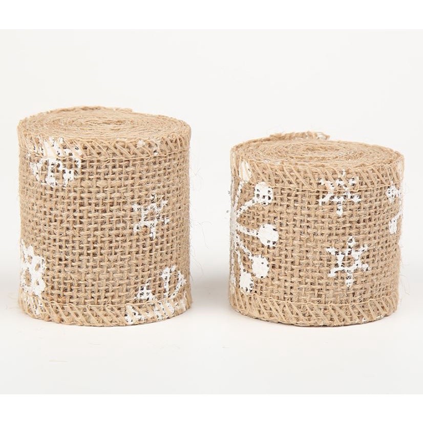 4cm 5cm Snowflake Deer Burlap Ribbon Christmas Tree Ornament Xmas Decor Home Wedding Party Decoration DIY(2491L) - Image 3
