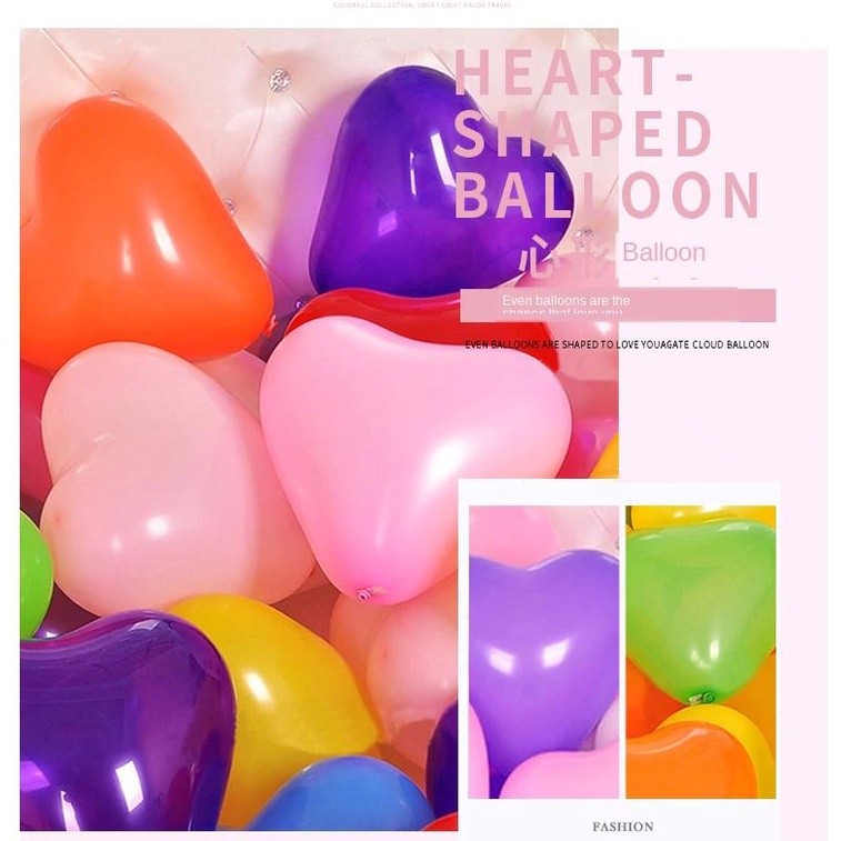 10pcs 12inch Heart Balloon Wedding Birthday Party Baby Shower Decoration Heart Balloon Anniversary(1441L)