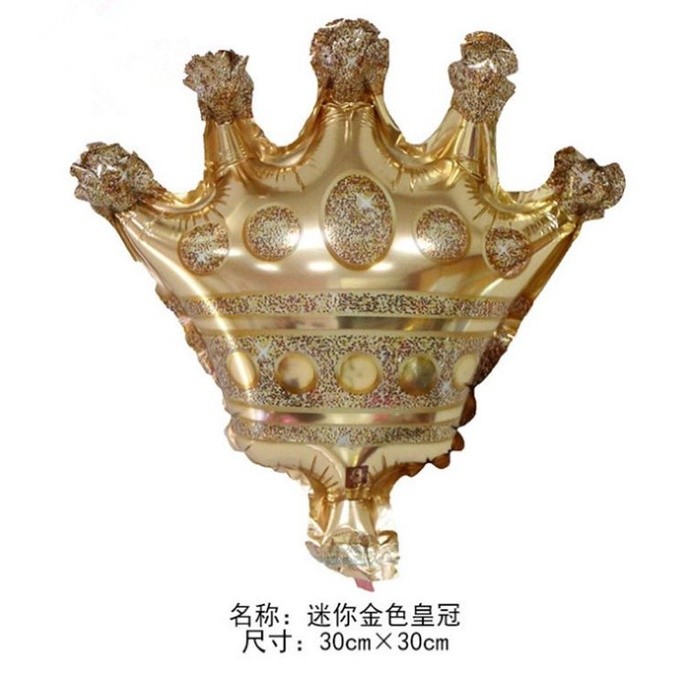 1pcs Gold Crown Aluminum Balloon Air Cheers Beer Mug Crown Foil Air Balloons(305L) - Image 2