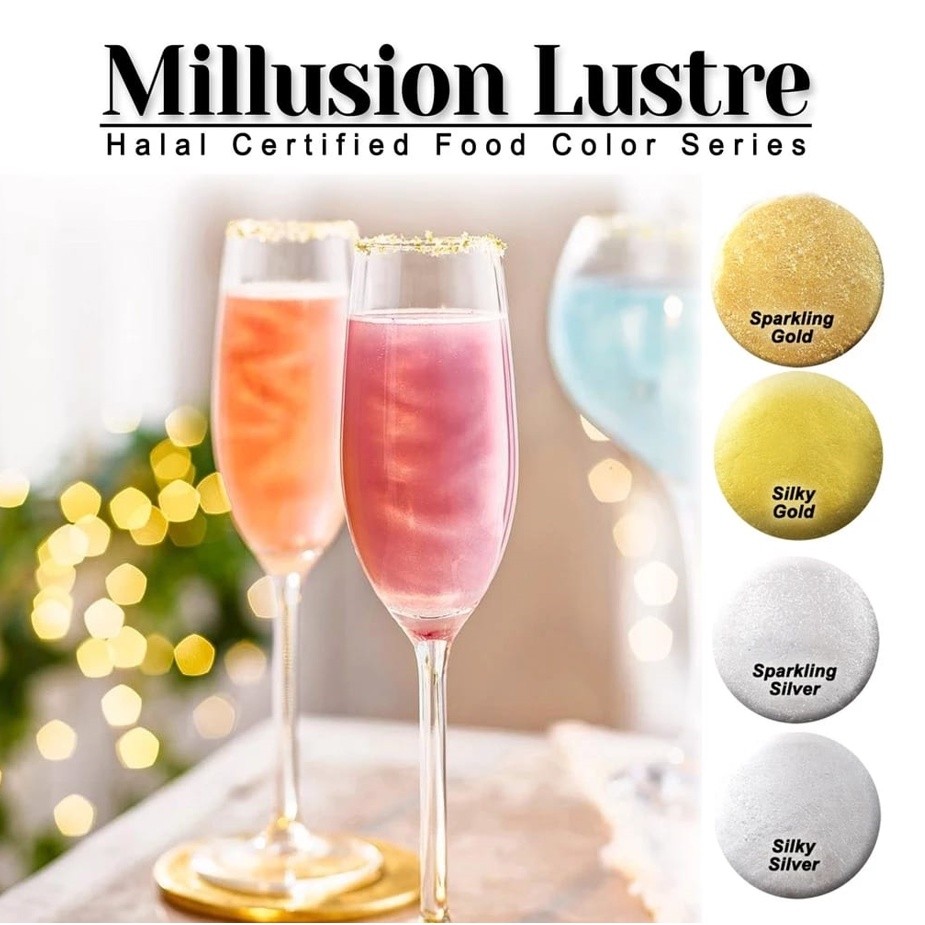 Millusion Lustre Powder/ Cake Decorations/ Dusting Shimmer/ Shine/ Shimmer Powder/ Edible Lustre Powder (2616L)