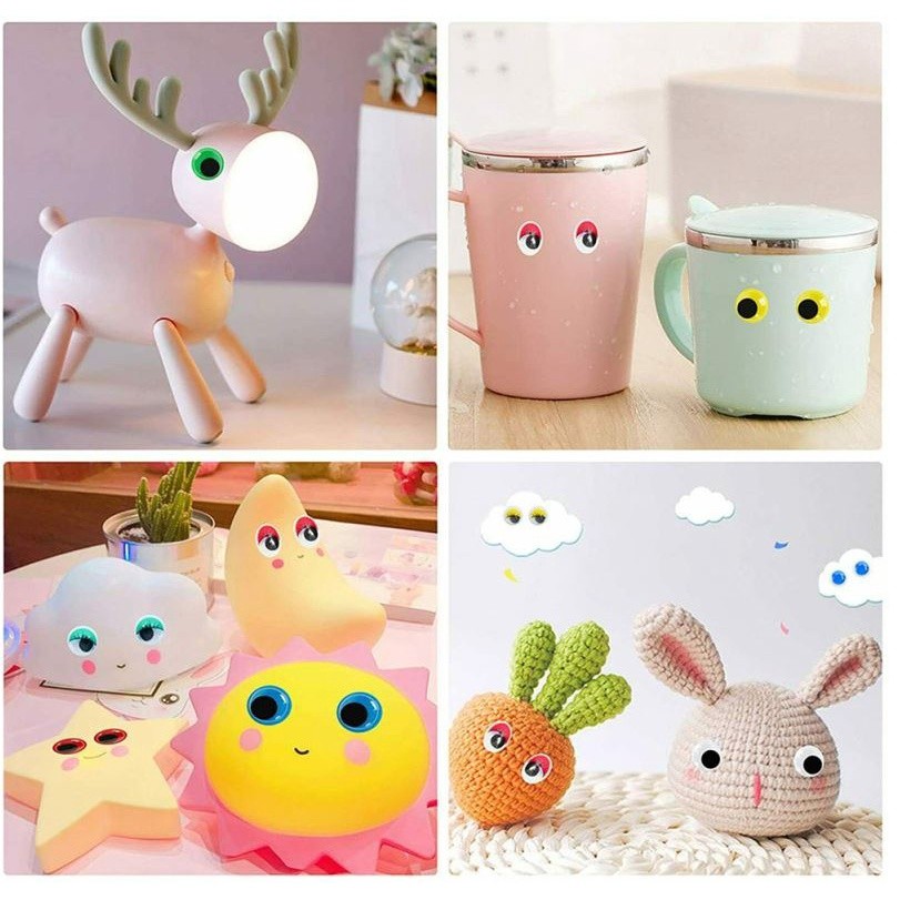 8-24mm Googly Eyes Self-adhesive Plastic Eyelash Eye Wobbly Googly Eyes DIY Sewing Crafts scrapbooking(1169L) - Image 7