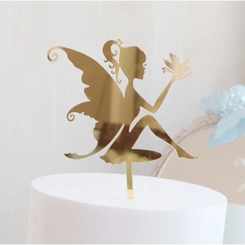 New Fairy Girls Christmas Winter Snowfake Castle Acrylic Angle Cake Topper for Baby Girls Birthday Party (1333L) - Image 6