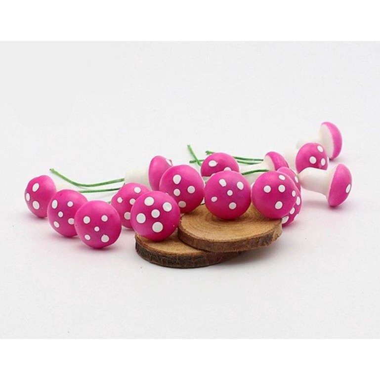 20/35mm Multi color Mini Mushroom Garden Ornament Miniature Plant Pots Fairy DIY Dollhouse 泡沫小蘑菇 (1181L) - Image 13