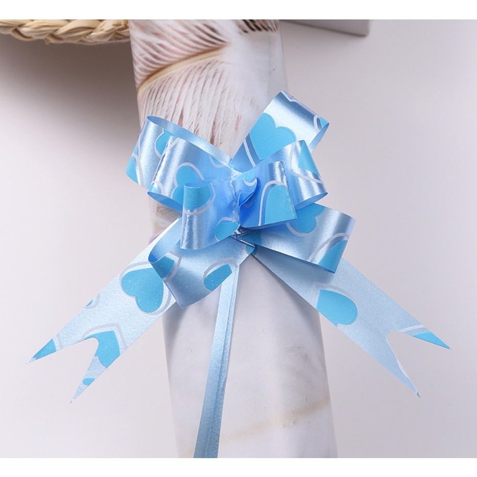 10PCS 1.8cm (Heart) Pull Bows Flower Ribbon For Wrapping Gift Decorate Wedding Car Party Christmas Birthday(1322L) - Image 18